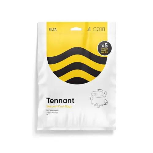 Vacuum Cleaner Bags TENNANT 3400 CANNISTER C018 5 Pack - Filta