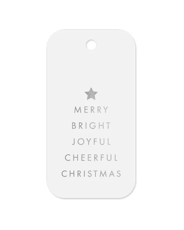 Gift Tags Xmas Cheer Silver Tag 20 pack - Bee Dee