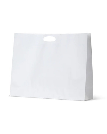 Paper Dcut White Kraft Bag - Boutique - 50/Ctn - Bee Dee