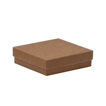 Cotton Fill Box Natural Kraft 89x89x25mm - Bee Dee