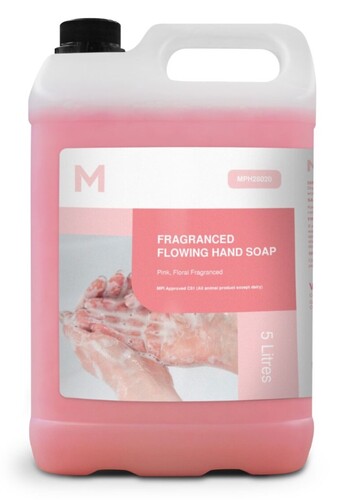 Fragranced Flowing Hand Soap - Pink, 5L Refill Bottle - Matthews