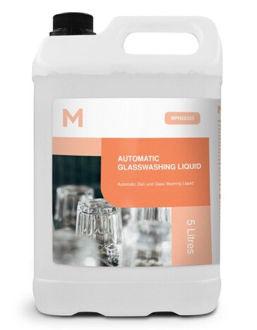 Automatic Glasswashing Liquid - Clear, 5L Refill Bottle - Matthews