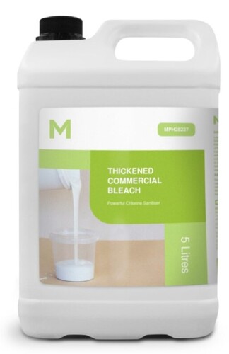 Thickened Commercial Bleach 5% - Clear, 5L Refill Bottle - Matthews