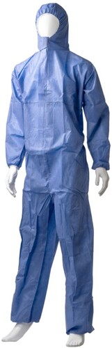 SMS Coverall Type 5/6 - Blue, L, 50gsm *Breathable Coverall - Matthews