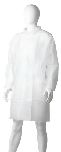 Polypropylene Domed Laboratory Coat - White, 2XL, 45gsm      - Matthews