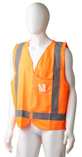 High Visibility Day/Night Safety Vest - Orange, XL, 120g Polyester Fabric Box 24 - Matthews