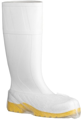 Polypropylene Shoe Covers - White, 200mm x 400mm, 25gsm  - Matthews