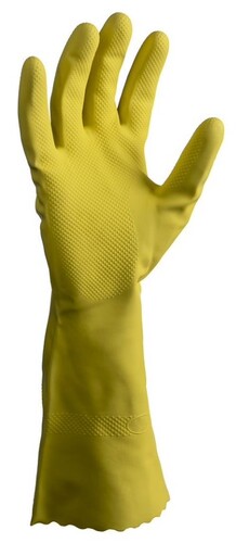 Silverlined Latex Gloves Powder Free - Yellow, S, 300mm Cuff, 70.0g - Matthews