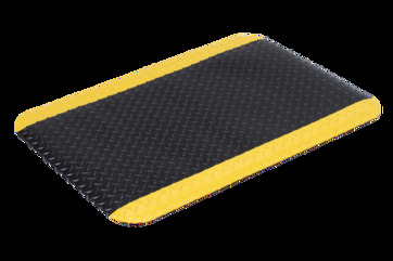 Diamond Plate Matting - 900 x 600mm Black/Yellow - AMS